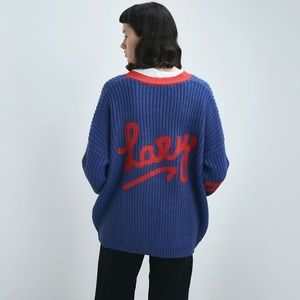 Lazy oaf lazy college bear cardigan s/m